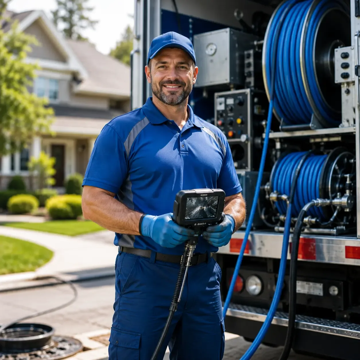 Local outdoor drain cleaning specialists in Belding, MI